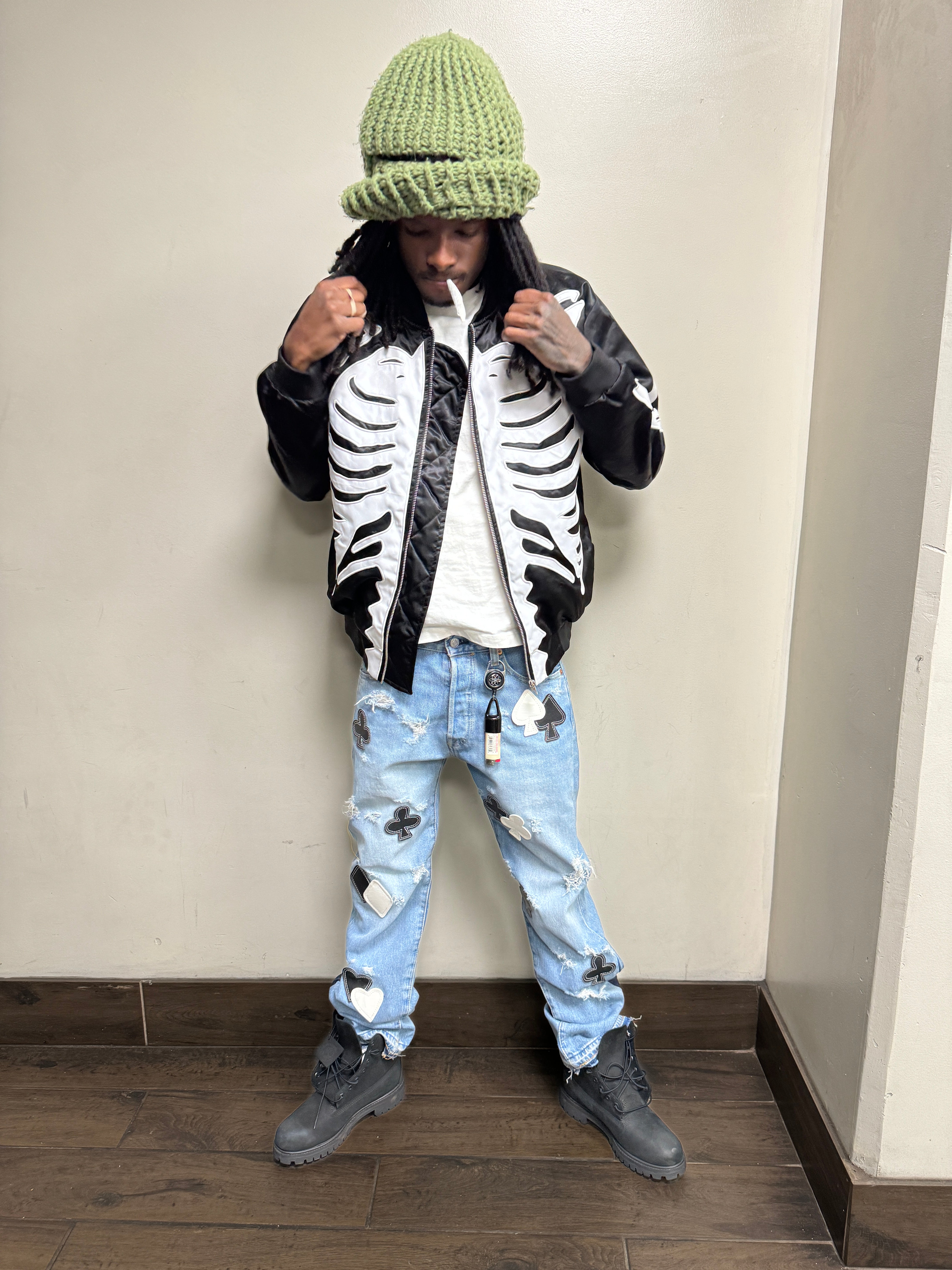 ZEBRA "POKER" DENIM JEANS