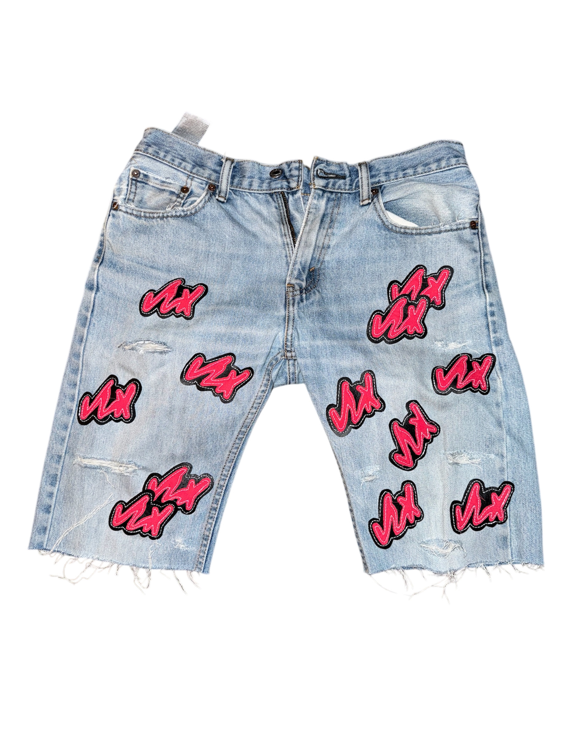 Red VLN “Stamp” Jorts