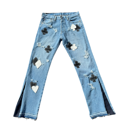 ZEBRA "POKER" DENIM JEANS