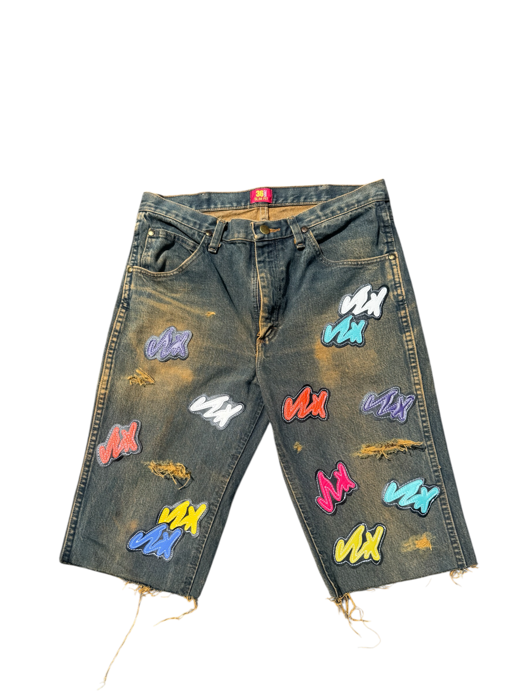 Dyed multi VLN “Stamp” Jorts