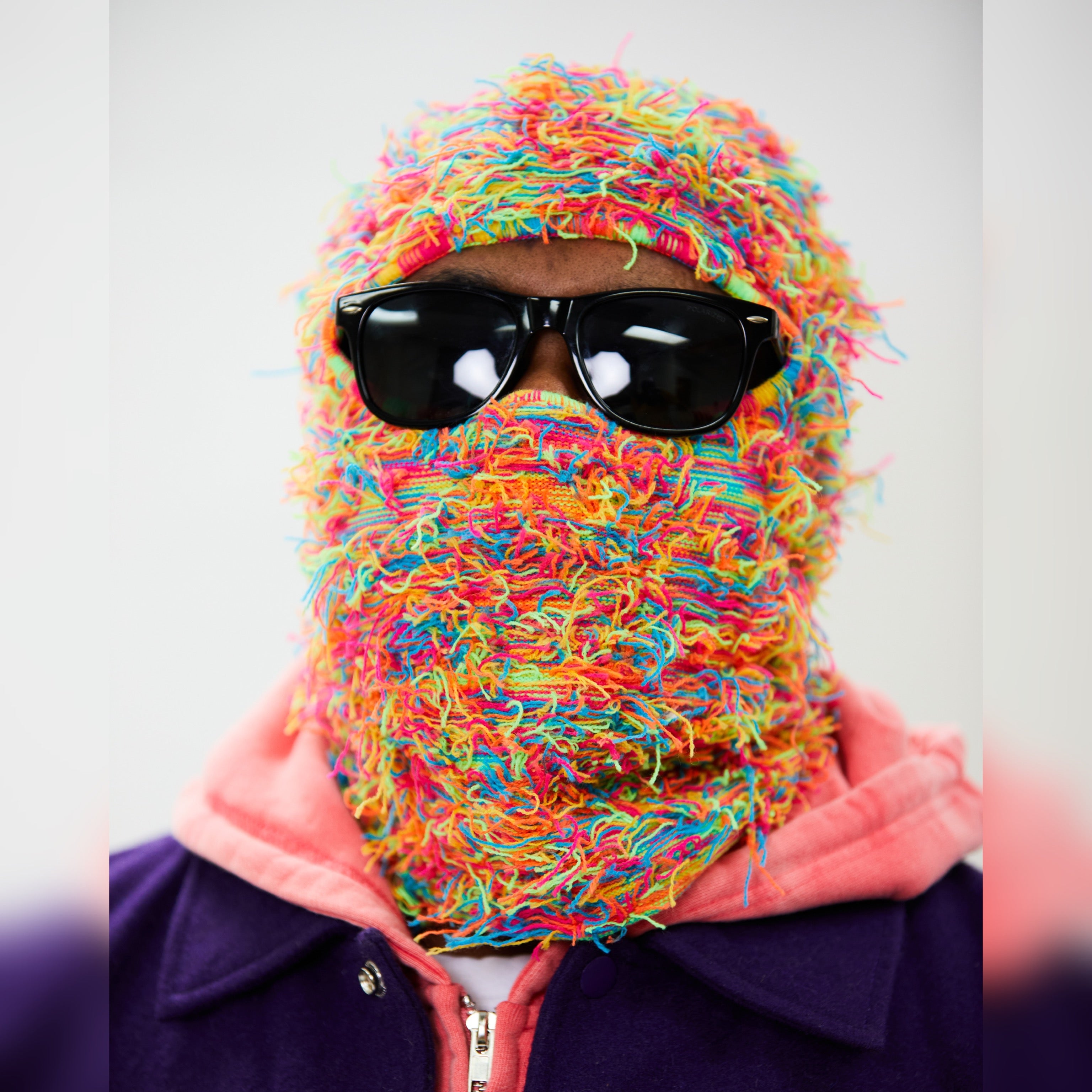 (Multicolor) Distress Balaclava