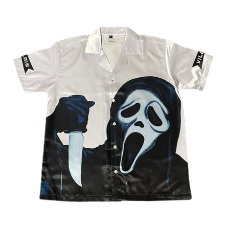 “Scream Horror” Silk Button up Shirt