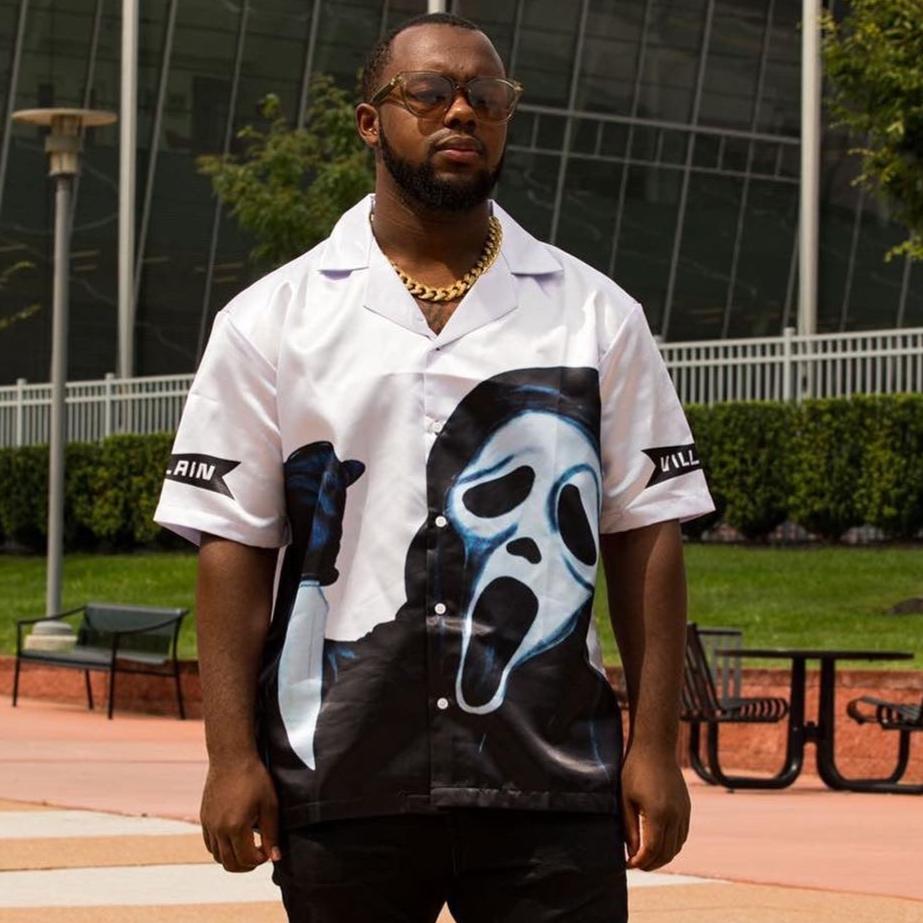 “Scream Horror” Silk Button up Shirt